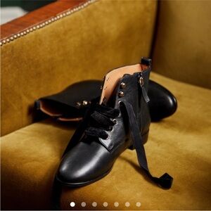 Sezane Black Combat & Moto Boots